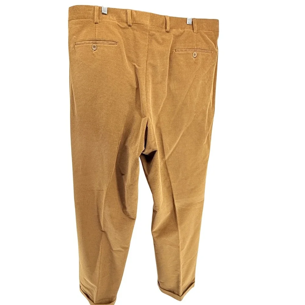 Set of 2 Keithmoor Corduroy Pleated Trousers Tan/Olive‎ Size 42R Men Classic Fit